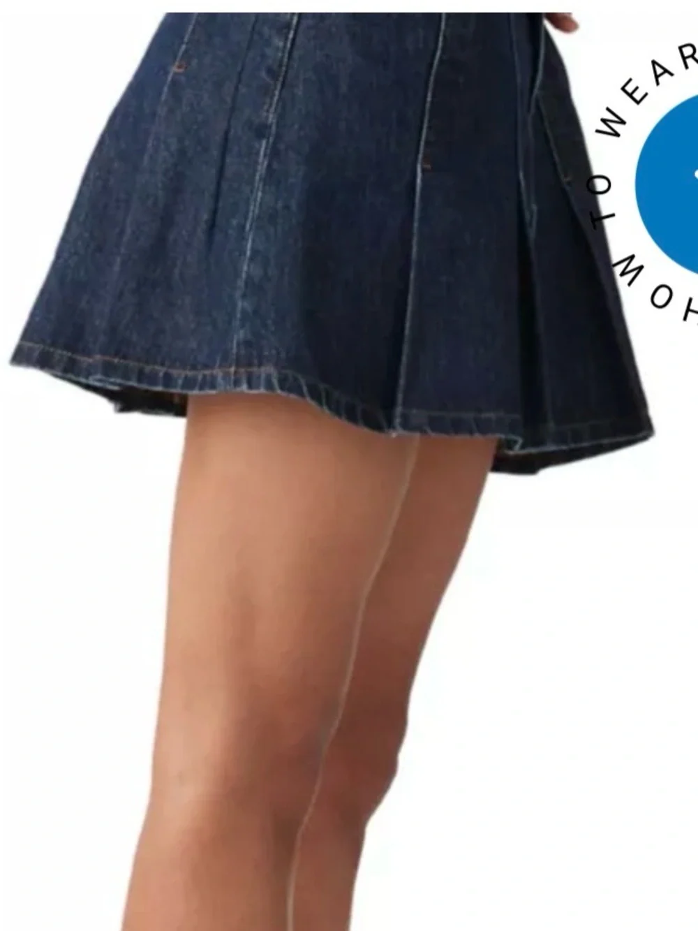 Levi’s Denim Pleated Mini Skirt - Dark Blue